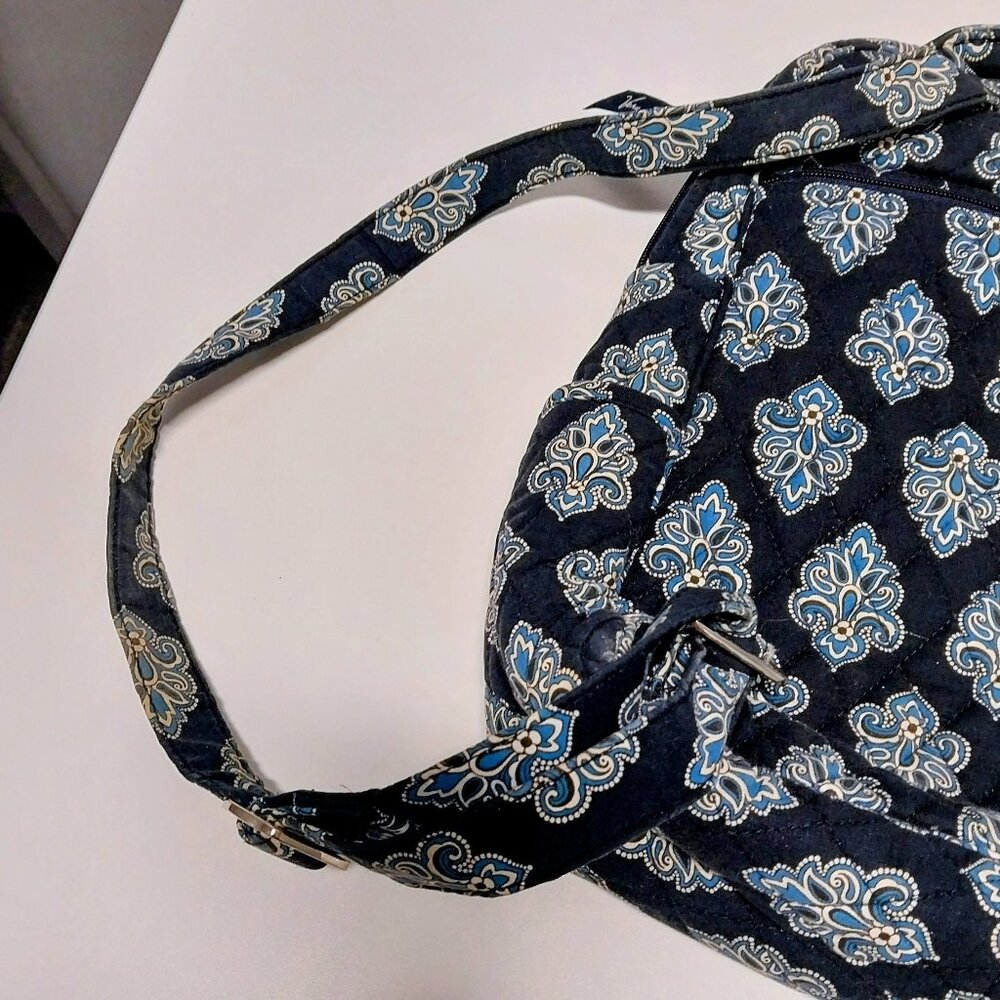 Vera Bradley Floral Pattern Navy Blue Backpack (15”x12”) - Picture 10 of 11